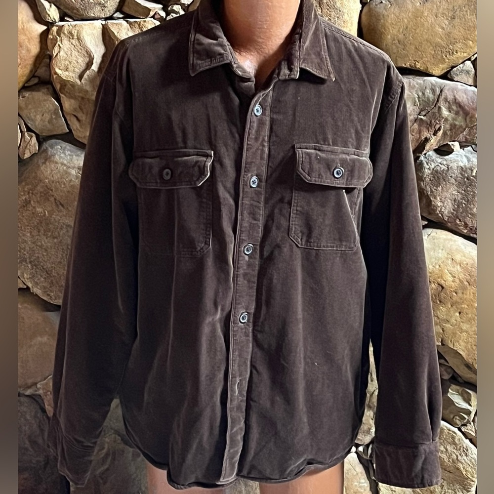 Chaps Denim Brown Corduroy Fleece Lined Men's Jacket